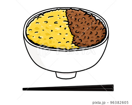 鶏そぼろ丼イラスト無料イラスト・フリー素材なら「イラストAC」