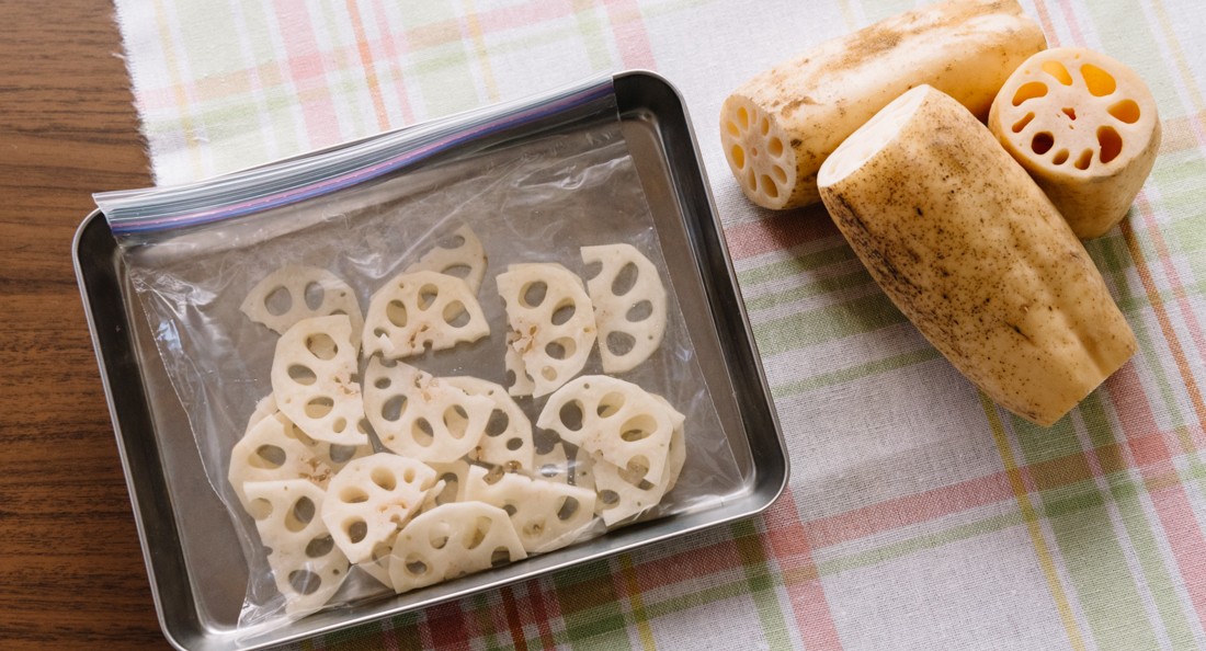 れんこんの冷凍保存 プロのテクニックで1ヵ月シャキシャキ感を持続！ほほえみごはん-冷凍で食を豊かに-ニチレイフーズ