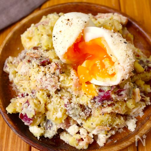 レンジで7分！ 簡単さつまいもサラダ チーズ入り♩