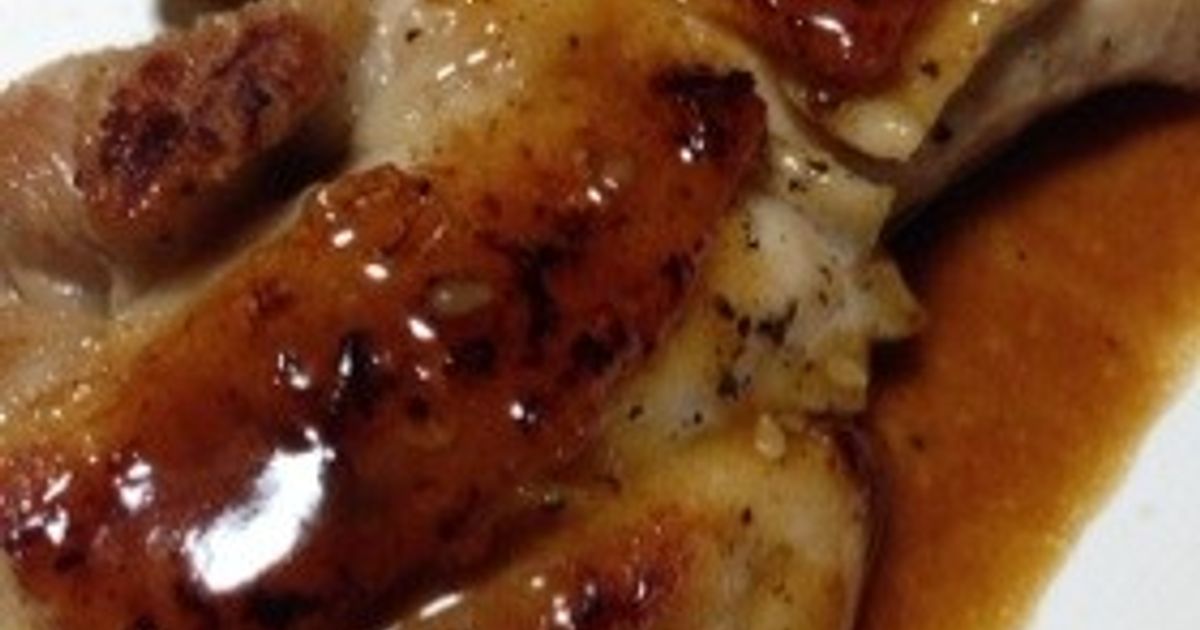 牛切り落とし肉のステーキ風 マスタードソースがけ