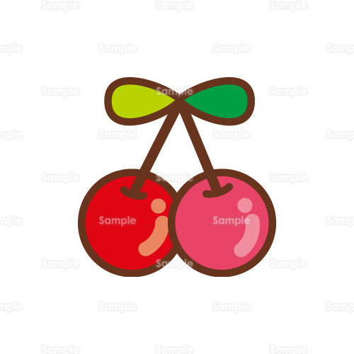 リアルなさくらんぼ CS4ai・jpg無料イラスト素材素材ラボ