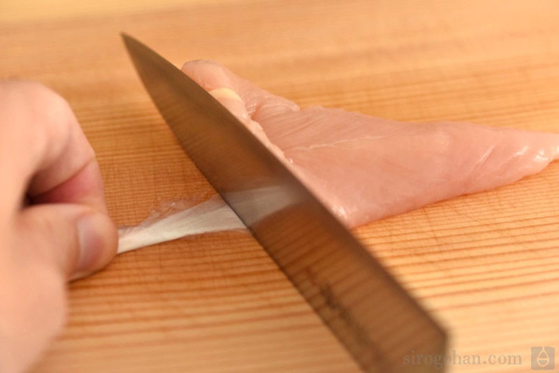 ラクラク気持ちいい！ささみの筋の取り方♪