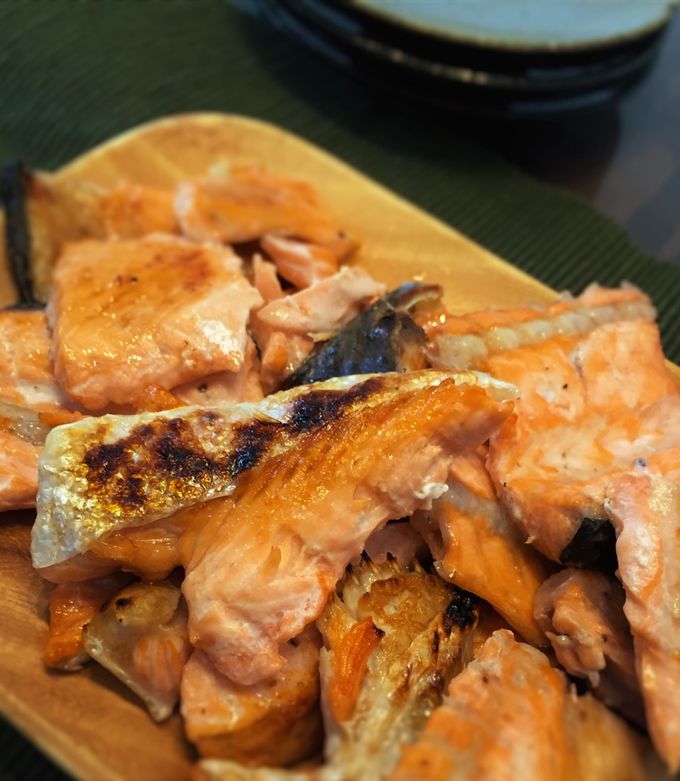 アトランティックサーモンのアラ煮