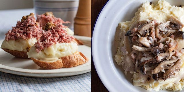 簡単おつまみ・やみつきスマッシュポテト～アボカドとマスタードの2種のディップを添えて～