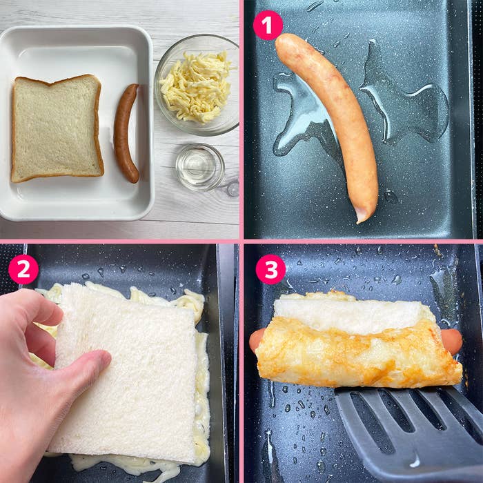 ウインナーとチーズのロールサンド - レシピナビ