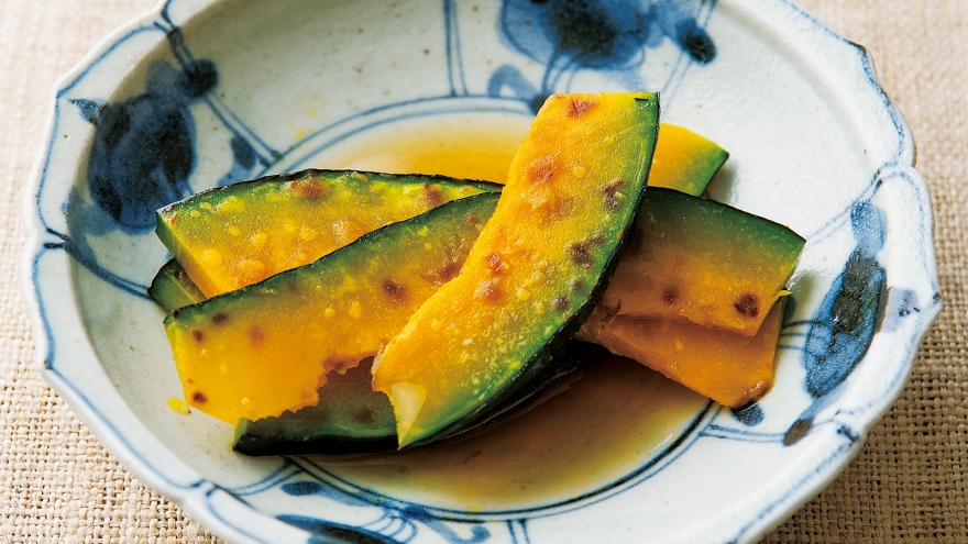 かぼちゃと舞茸の中華風焼き浸し