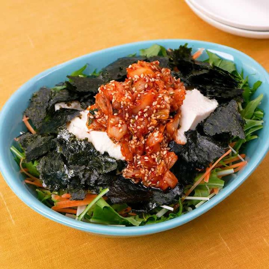 水菜と豆腐のキムチ煮