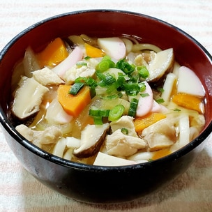 レンジで簡単！関西風肉うどん