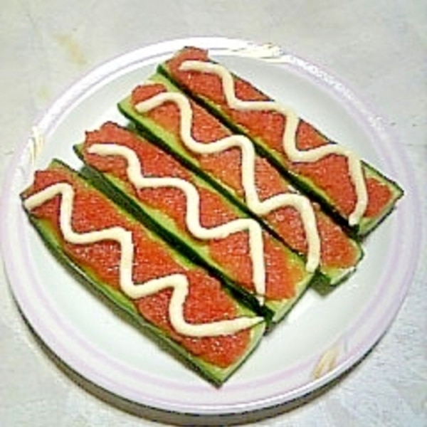 きゅうりとツナの明太子和え