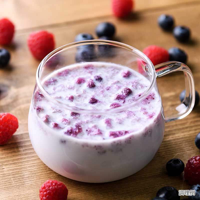 冷凍ブルーベリー 牛乳だけTikTok