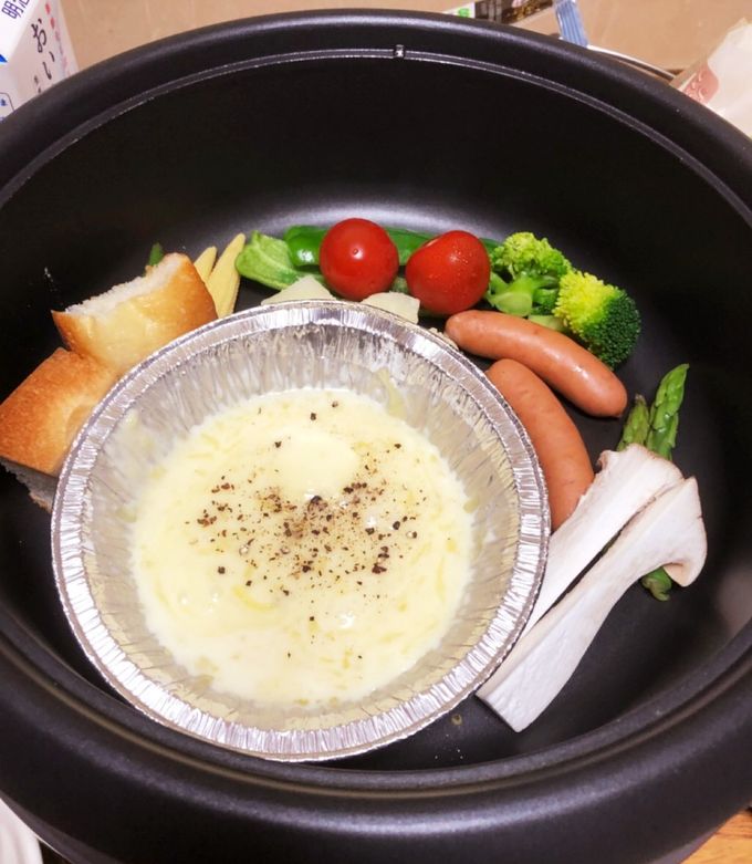 忙しい時でも手間なし簡単!クリスマス料理「ホットプレートでチーズフォンデュ」 : 野口家のふだんごはん ~レシピ置場~