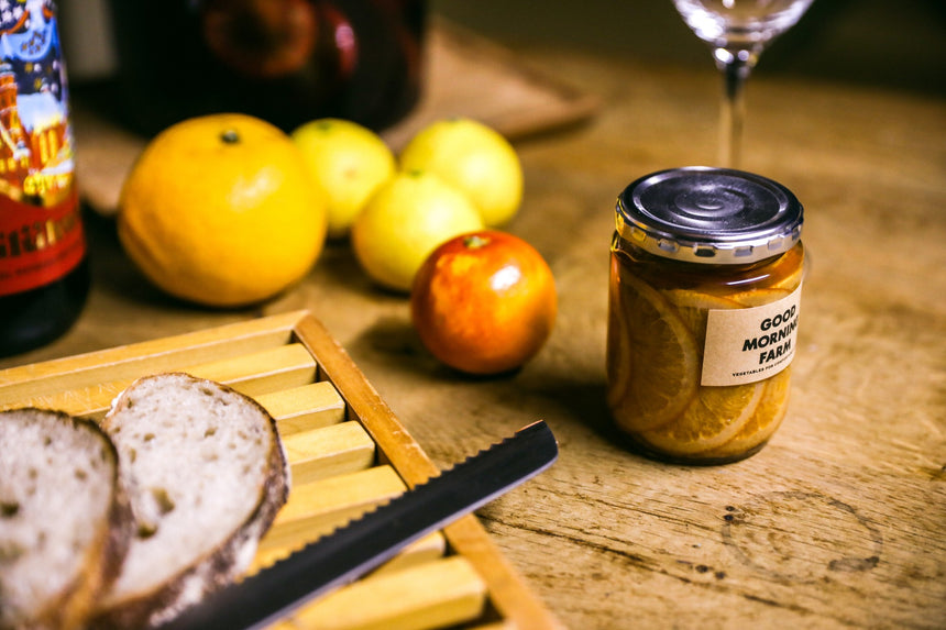 オレンジのシロップ煮と紅茶のケーキ