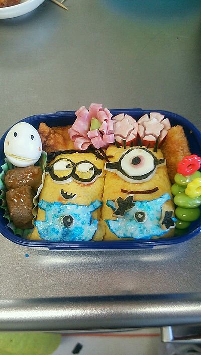 JK1★娘弁当❤️ミニオンオムライス