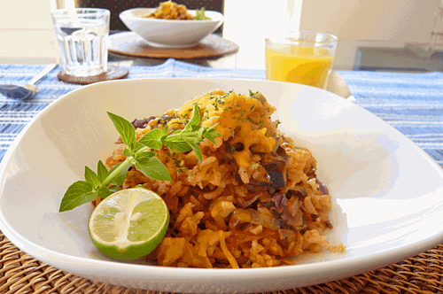 とろーり卵のトマトチーズリゾット