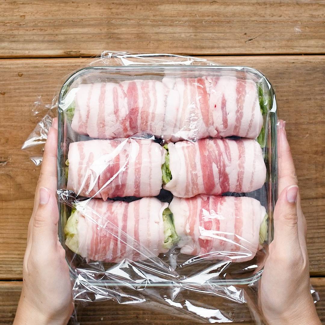 豚肉とレタスのレンジ蒸し