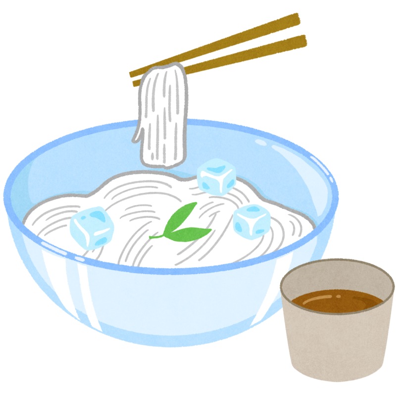 そうめんのイラストソザイヤコアキ