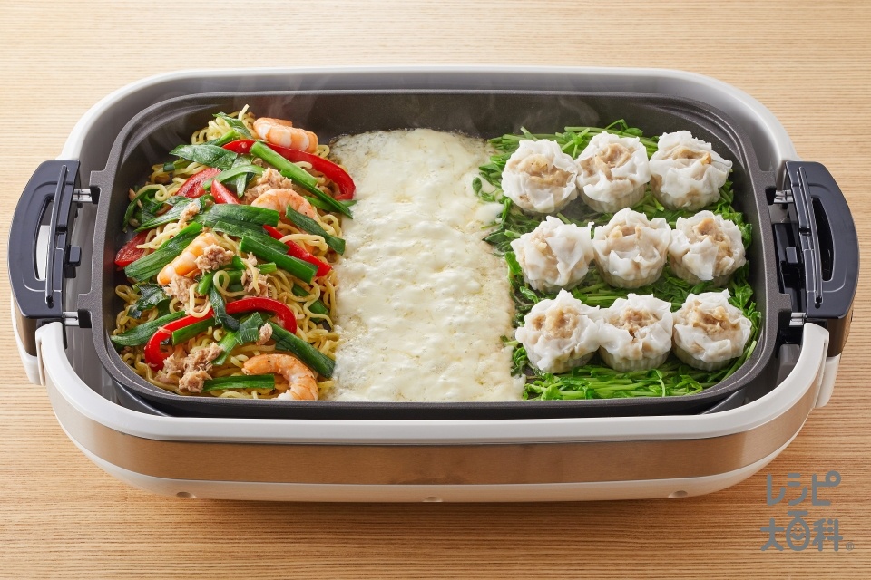 丸めず包まず簡単!肉汁じゅわ~ふんわりホットプレート花シュウマイ! : ぱおの簡単おうちごはん Powered by ライブドアブログ