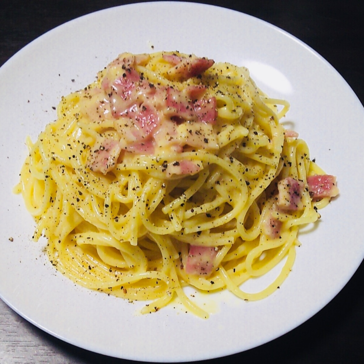 生クリームなし全卵で！ 小松菜とベーコンのカルボナーラ by 吉田 朋美さん