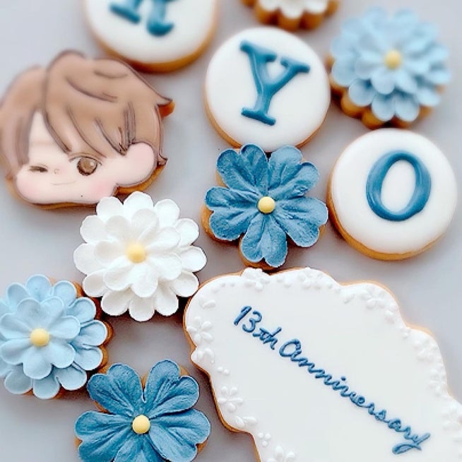 大型オーダーでした✨ イラストクッキー４枚 ふっくらクッキー４枚 楽器イラストクッキー４枚etcたくさんありがとうございました😊このキャラたちに対する愛が感じられますね♡ また機会があればよろしくお願い致します💖オーダークッキーオーダーアイシング