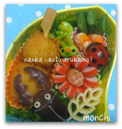 キャラ弁：おにぎりで超リアル‼︎カブトムシ&クワガタの3D弁当☆