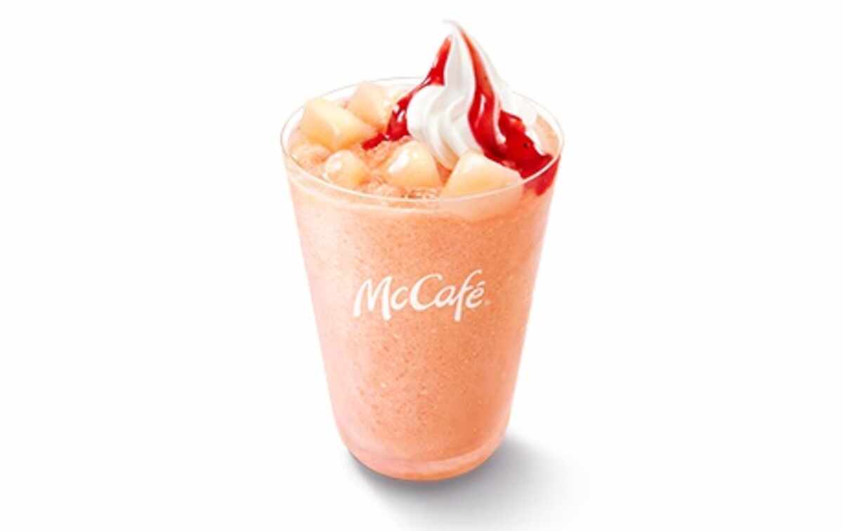 もものヨーグルトフラッペを飲んだ感想。マック新作桃のフラッペ 口コミ- イギーとポル 福岡グルメ