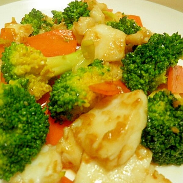 いかとブロッコリーのバターしょうゆ炒め