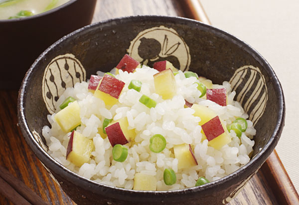 サツマイモの金時豆和え