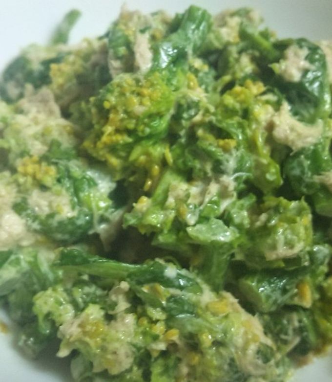 菜の花のツナマヨサラダ by コウケンテツさん のレシピ・作り方 簡単＆時短- レタスクラブ