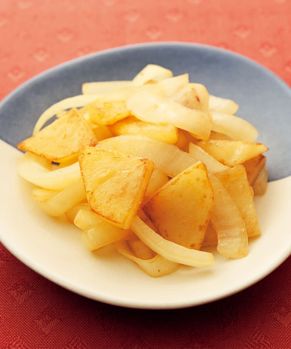 ゆでじゃがいもの玉ねぎソースあえ