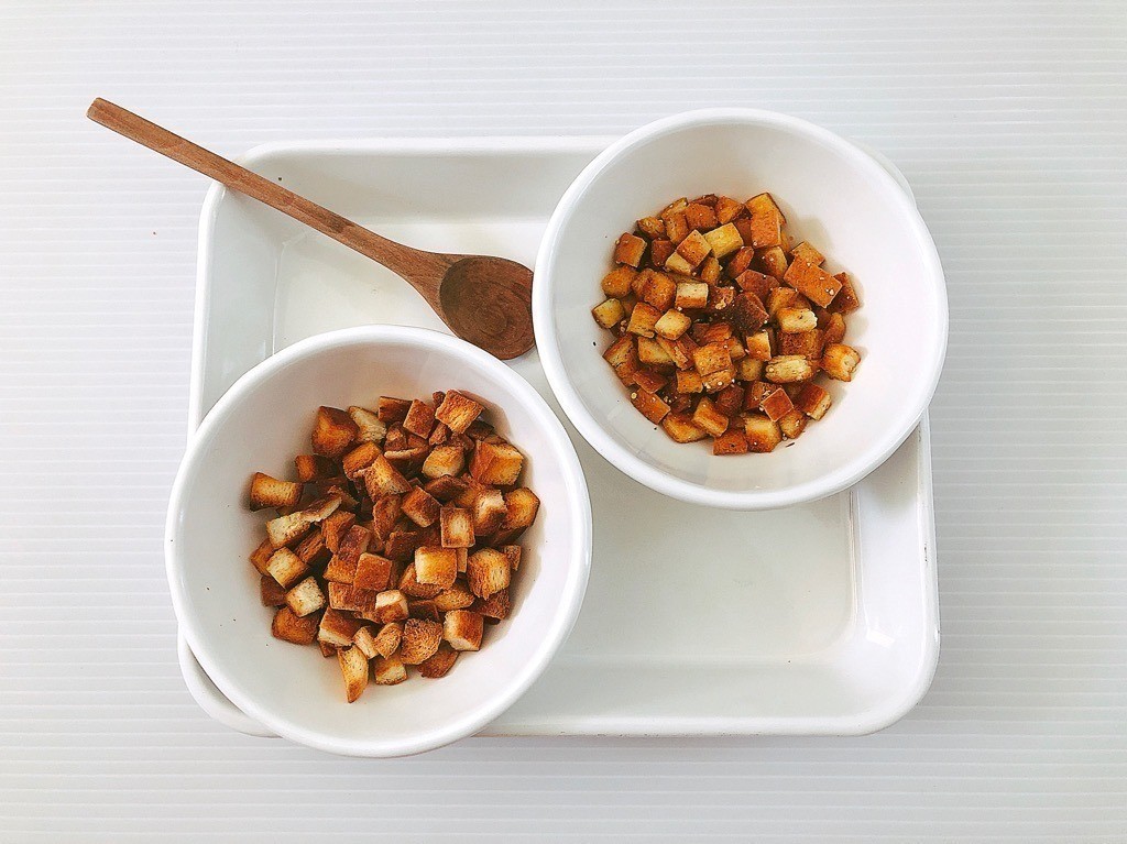 パンの耳ラスク、レンチンとトースター比べウチごはん食とくらしのクチコミサイト「エーナ！」