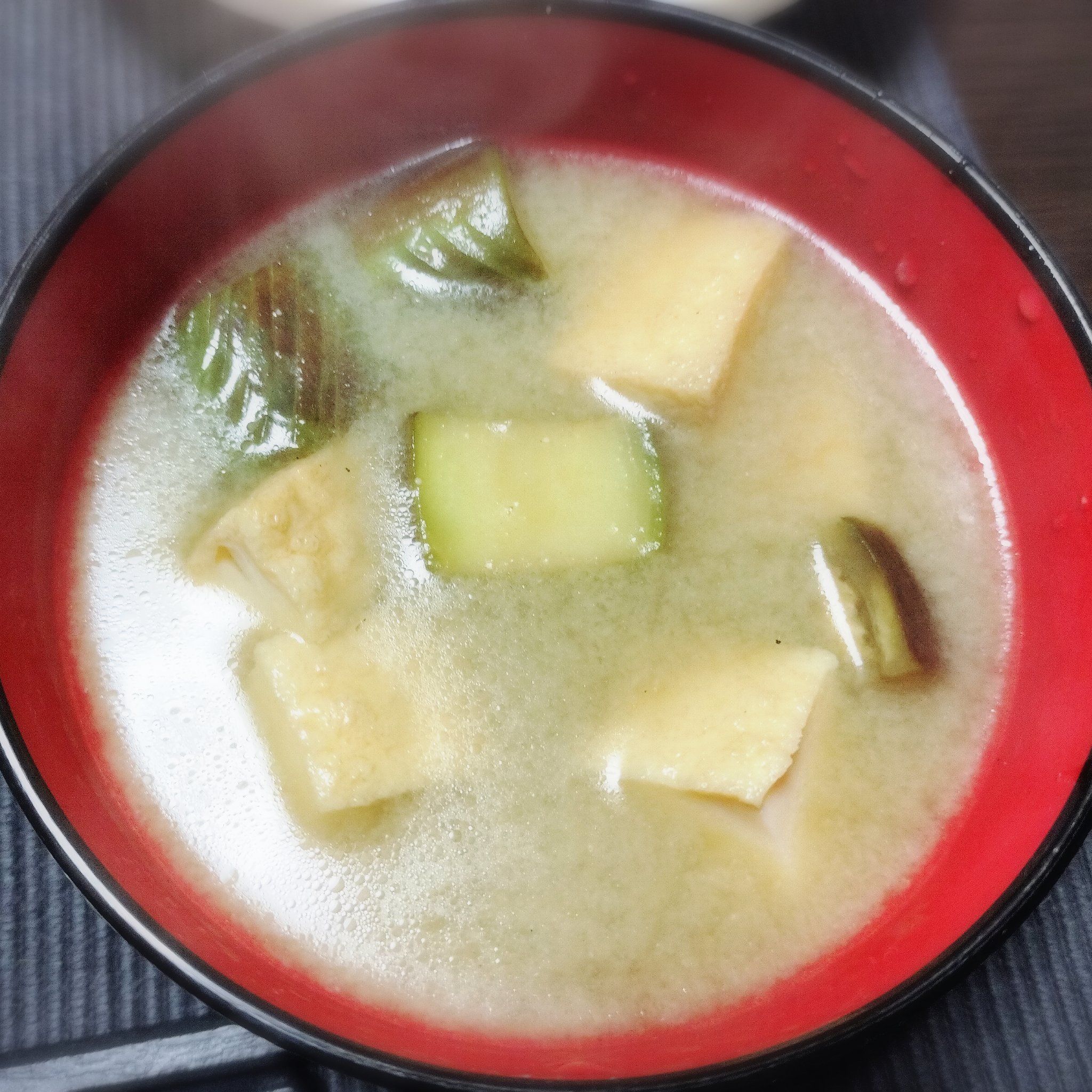 レンジ蒸しナスの冷やし味噌汁奥薗壽子のなべかまぺえじ