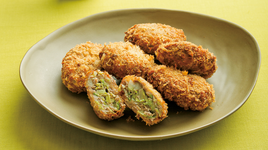 キャベツと玉ねぎたっぷりメンチカツ