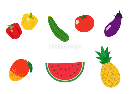 ピーマン・野菜イラスト素材イラスト無料・かわいいテンプレート