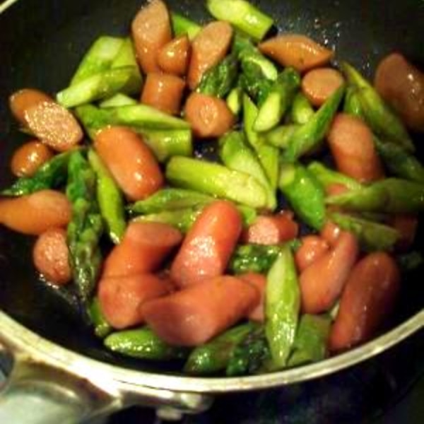 プリマハムレシピウインナーとアスパラの串カツ 菜の花タルタル