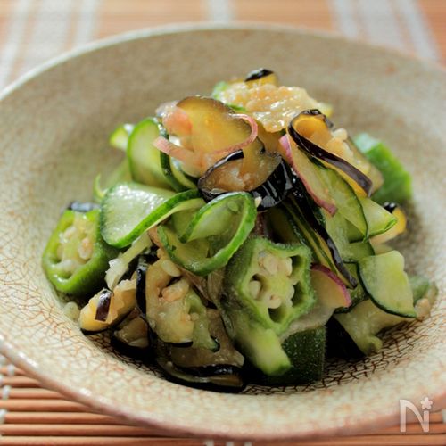 簡単サラダごはん「夏野菜のねこまんま」