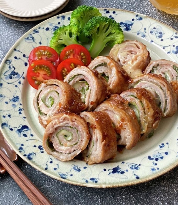 しそ風味がおいしい！ ちくわのチーズ肉巻き