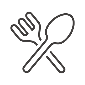 食事無料のAi・PNG白黒シルエットイラスト