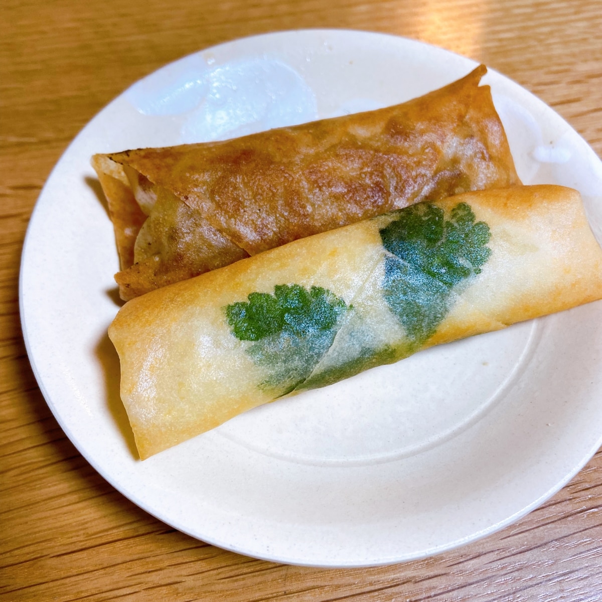 エビとはんぺんの簡単焼き春巻き