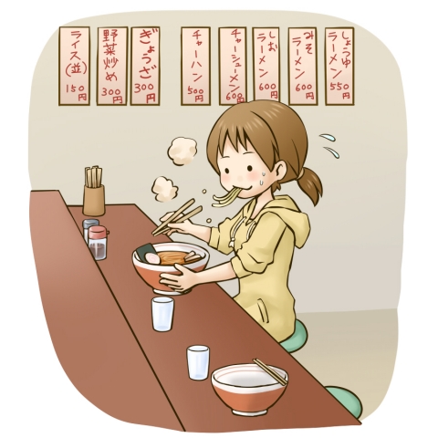ラーメンを美味しそうに食べる女の子 写真素材5309842- フォトライブラリ