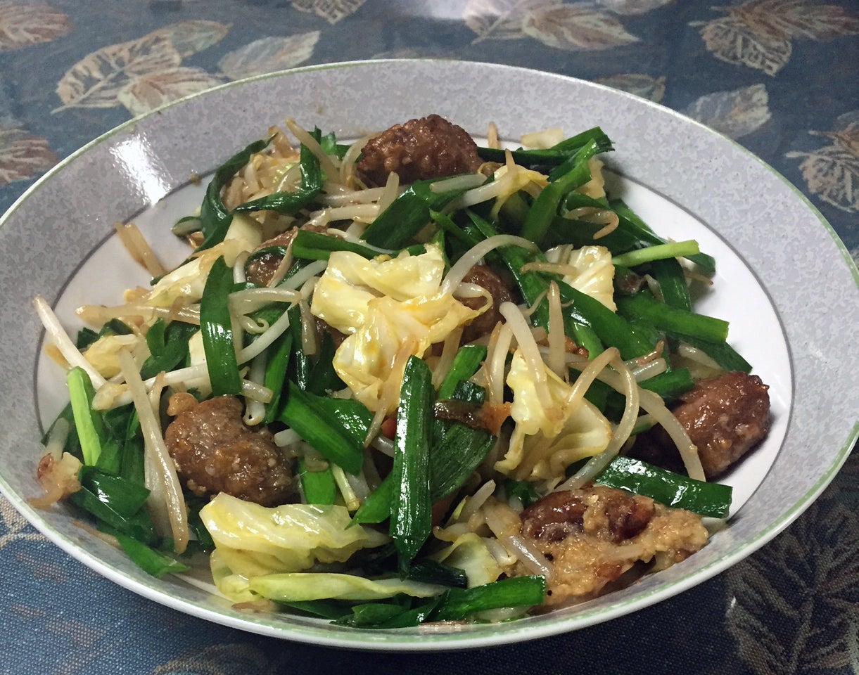 うま辛レバニラ炒め