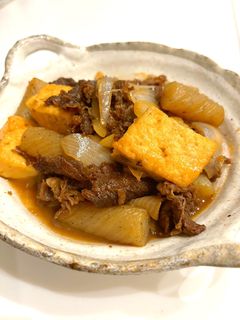 エバラすき焼きのタレで超簡単肉豆腐♪