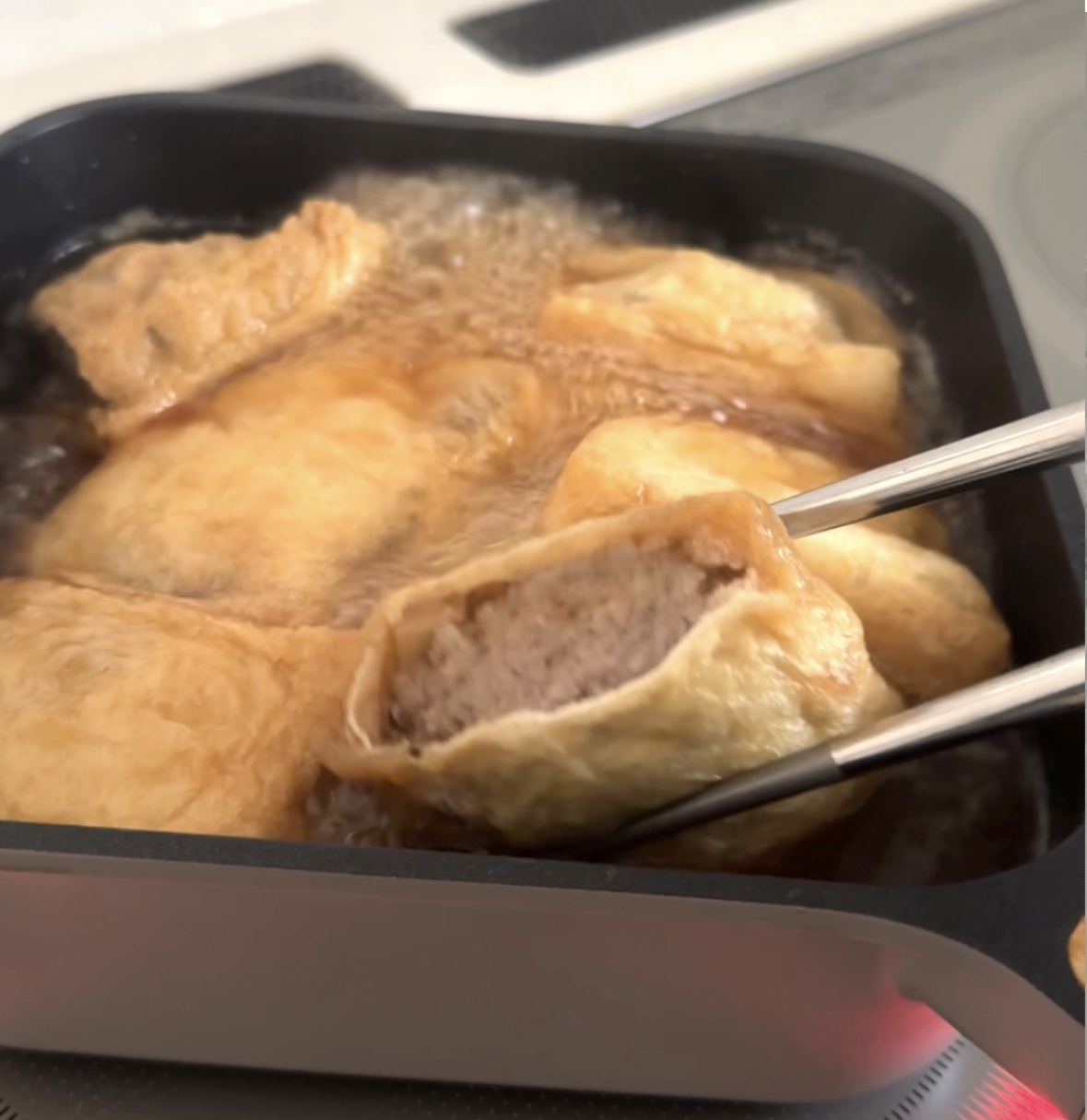 油揚げの肉詰め煮 じゅわ〜っと染みる♪簡単和風おかず