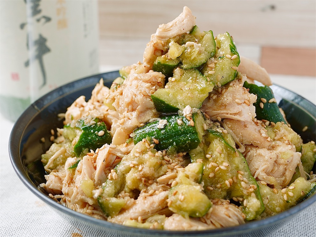 ささみとたっぷり野菜の濃厚ごまだれ奴 即席練りごまで絶品