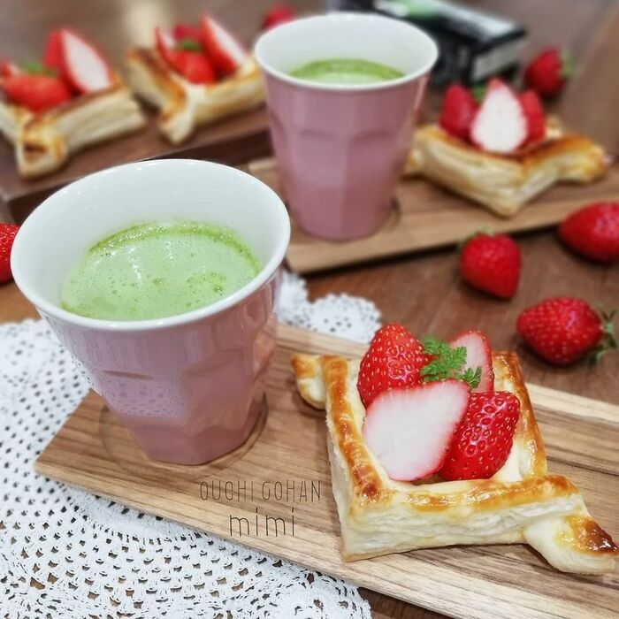 いちご梅のクリームチーズあんこパイ: レシピ 紀州梅の里なかた オンラインショップ