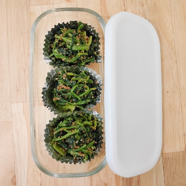 お弁当作り置き冷凍ほうれん草コーンTikTok