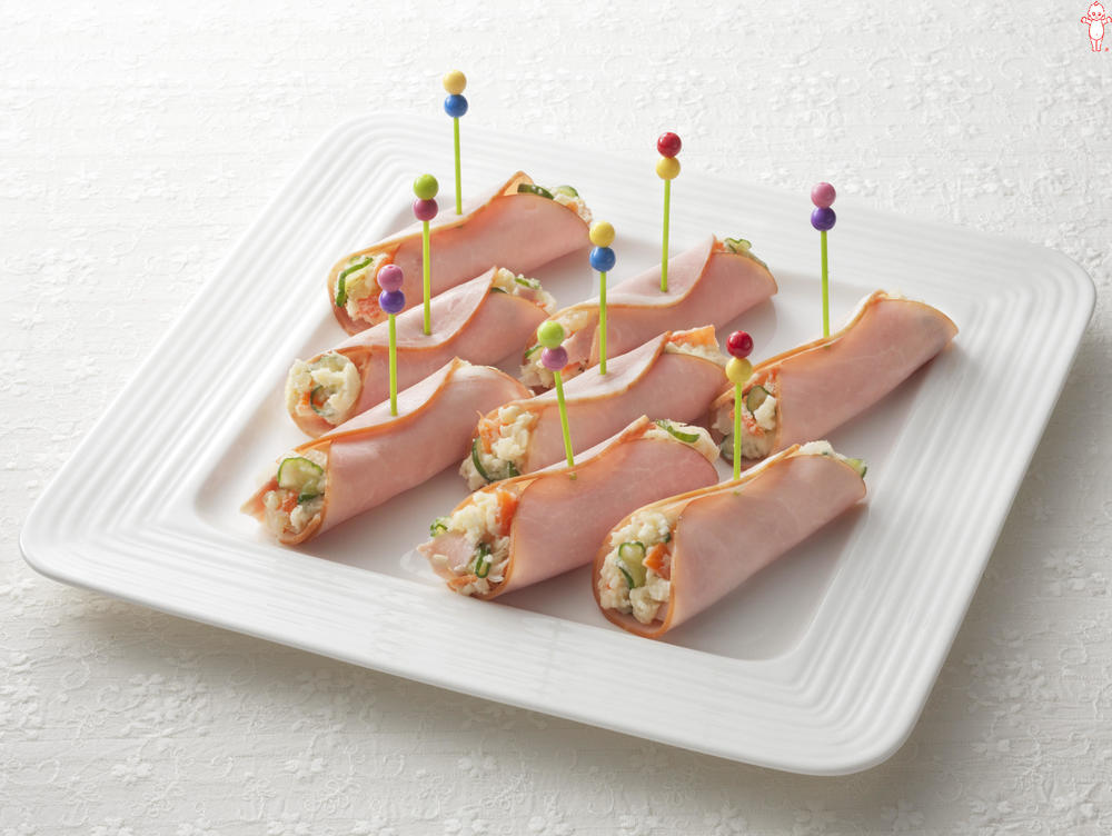 スパイスで楽しむ ポテトサラダの生ハム巻きピンチョス 生ハムレシピ♪ 生ハム.COM