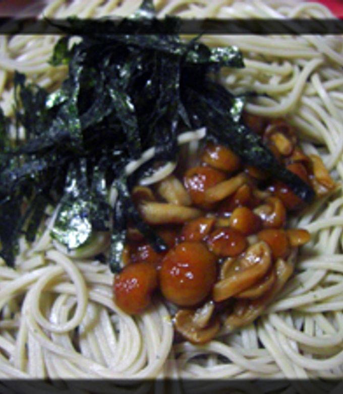 温泉卵そば 冷製