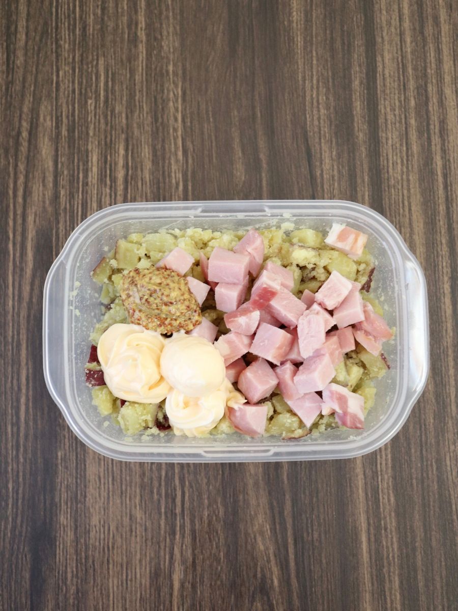 レンジで簡単！さつまいもとかぼちゃのサラダ