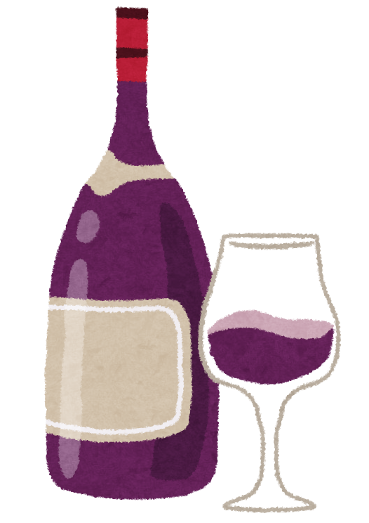 ワインボトルを持つイラストのイラスト素材65485231- PIXTA