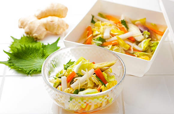 白だし浅漬け かぶ、きゅうり、キャベツで